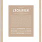 Zachariah | Name Art Print