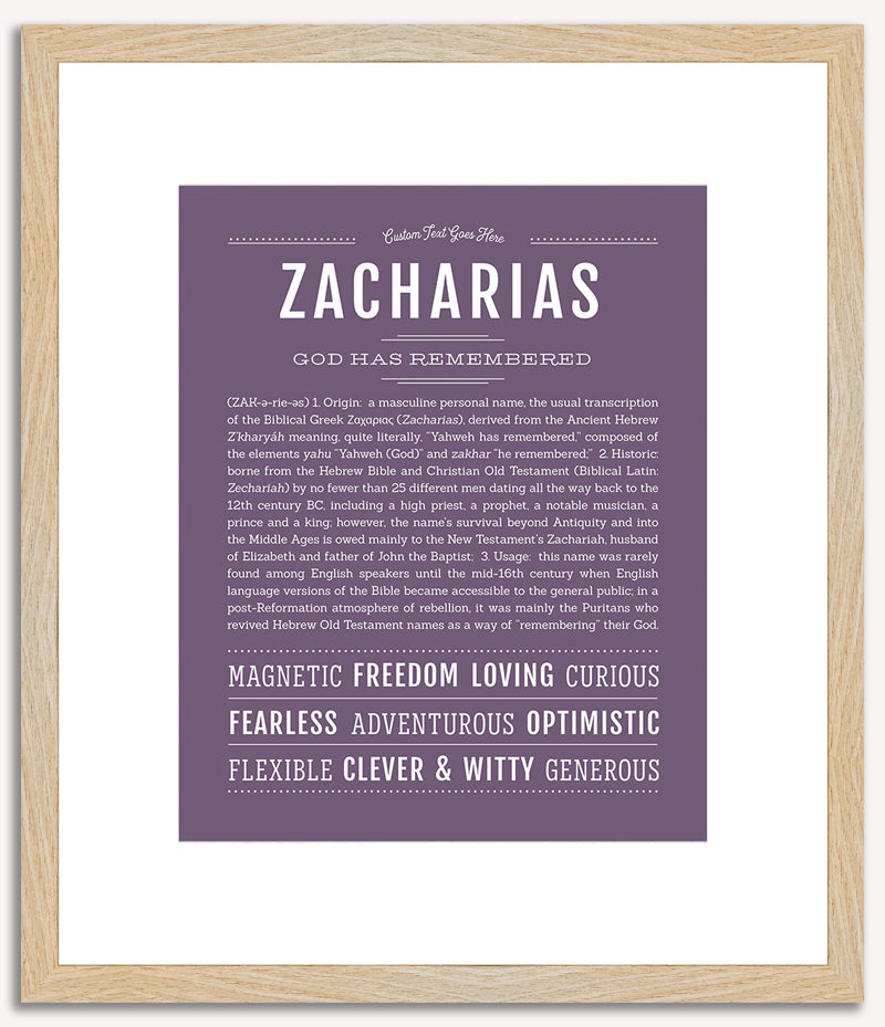 Zacharias | Name Art Print