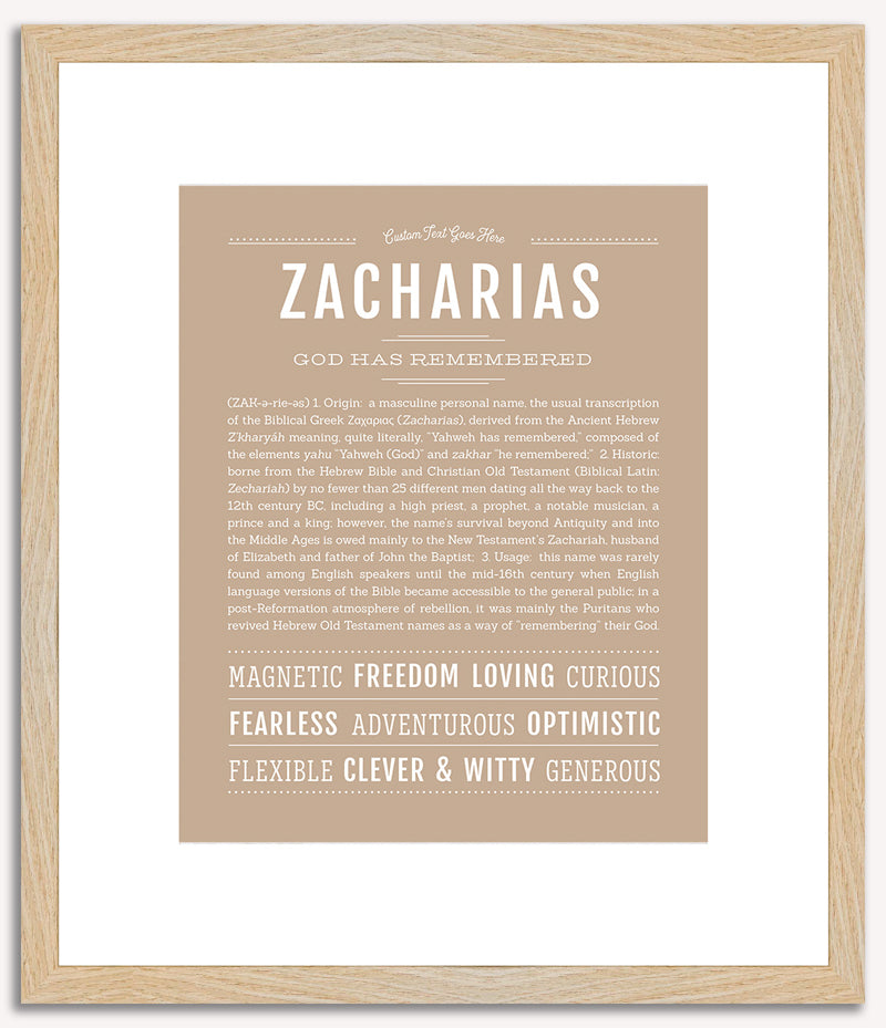 Zacharias | Name Art Print