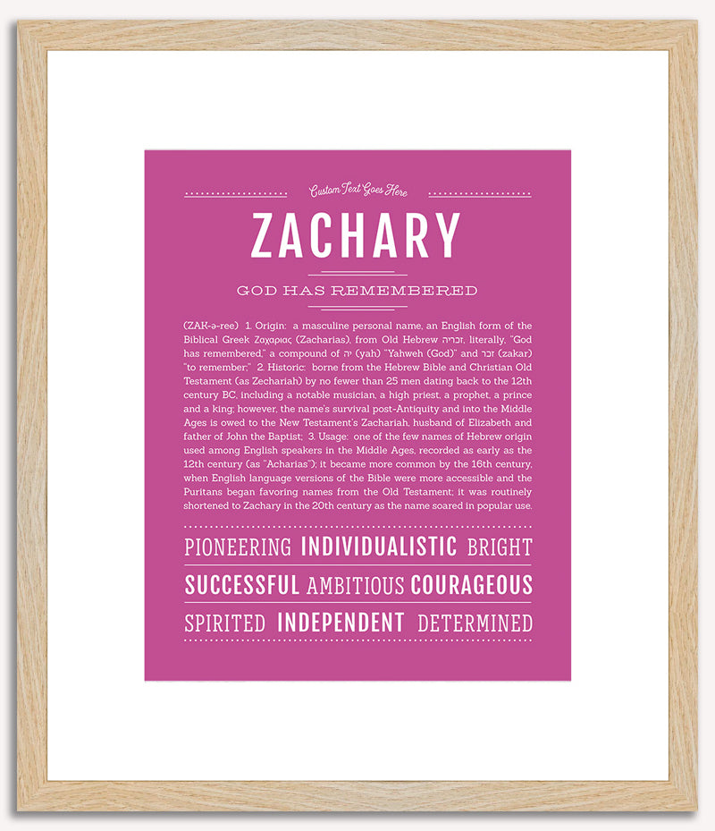 Zachary | Name Art Print