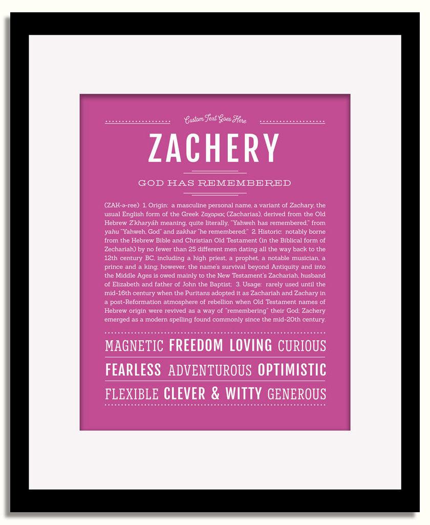 Frame Options | Dark Pink | Black Frame, Matted