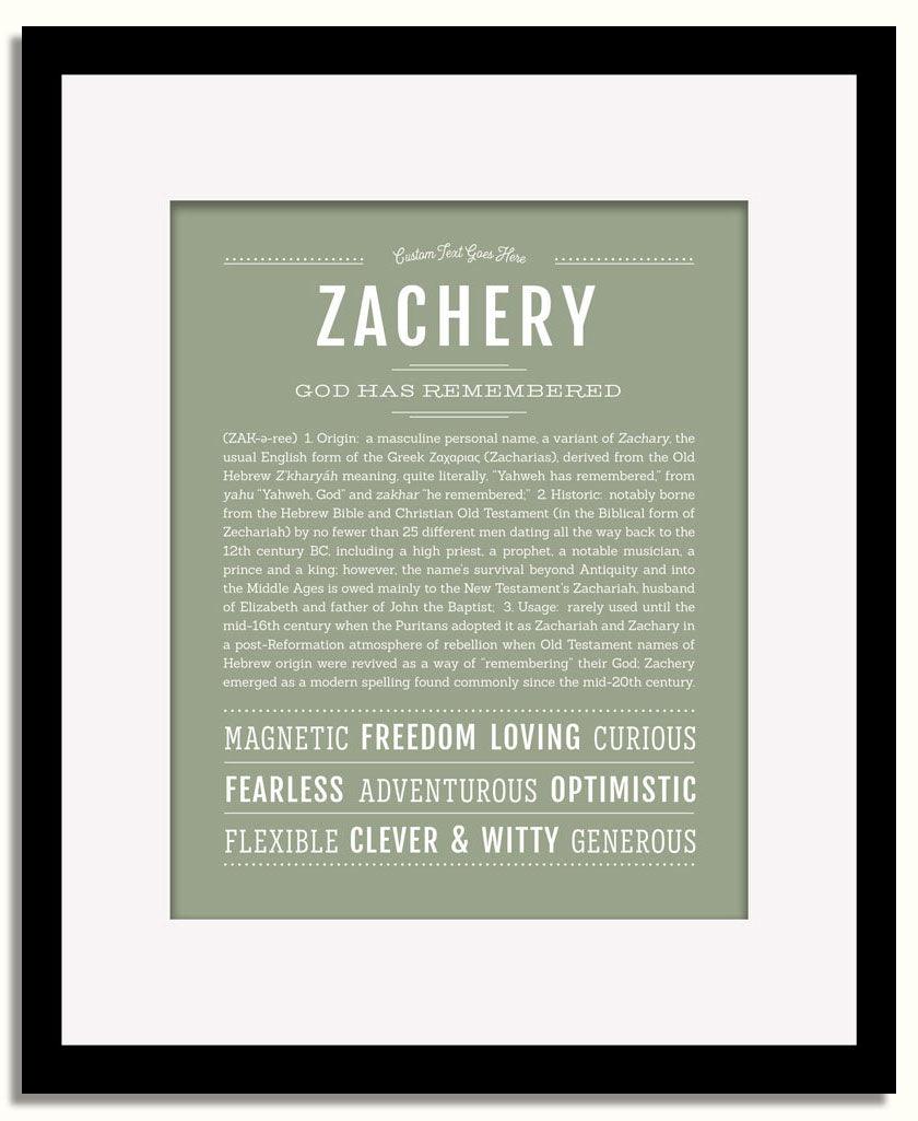 Frame Options | Sage | Black Frame, Matted