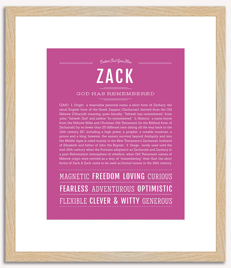 Zack | Name Art Print