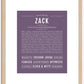 Zack | Name Art Print