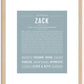 Zack | Name Art Print