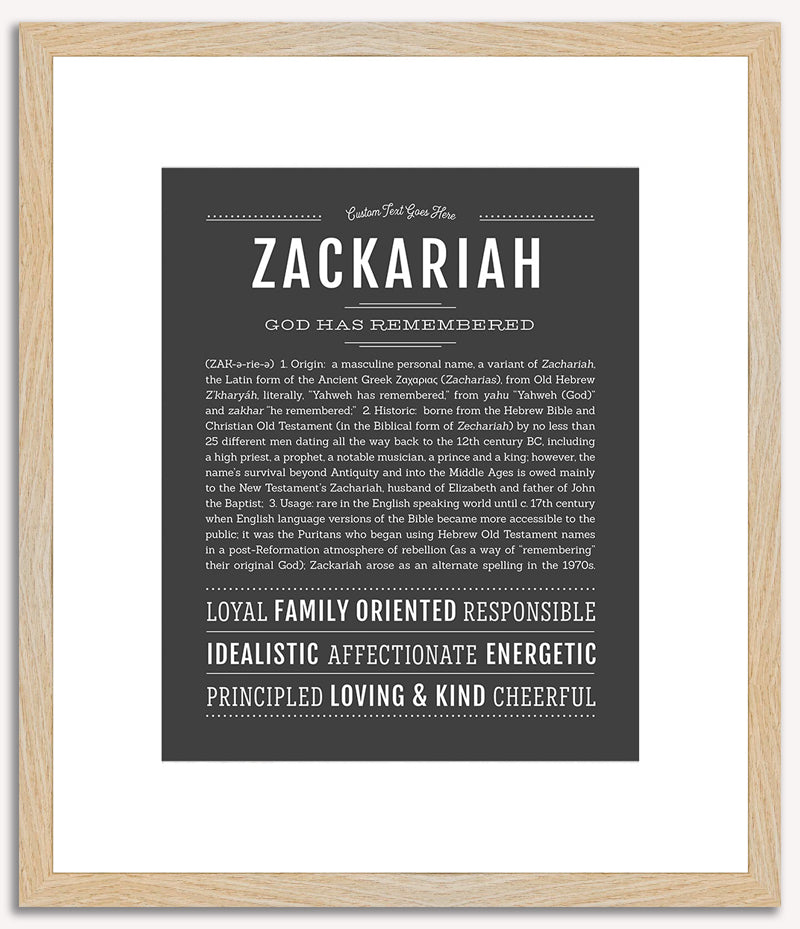 Zackariah | Name Art Print