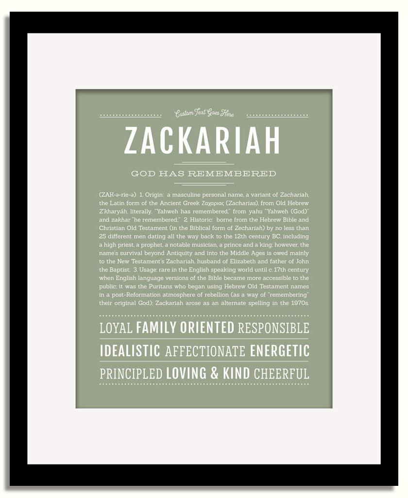 Frame Options | Sage | Black Frame, Matted