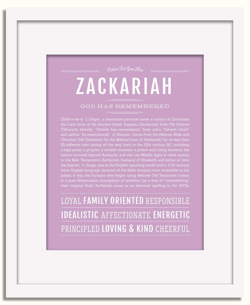 Frame Options | Lilac | White Frame, Matted