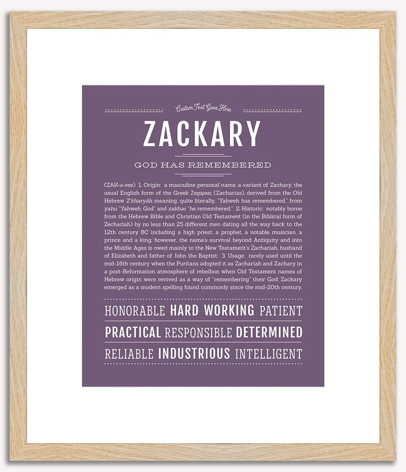 Zackary | Name Art Print