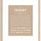 Zackary | Name Art Print