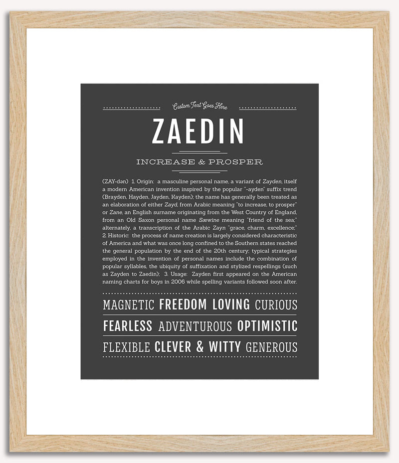 Zaedin | Name Art Print