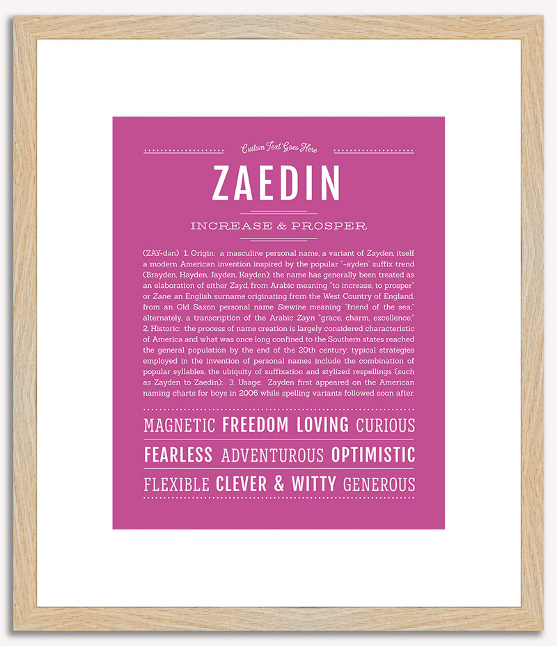 Zaedin | Name Art Print