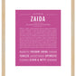 Zaida | Name Art Print