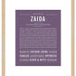 Zaida | Name Art Print