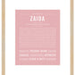 Zaida | Name Art Print