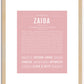 Zaida | Name Art Print