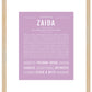 Zaida | Name Art Print