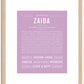 Zaida | Name Art Print