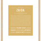 Zaida | Name Art Print