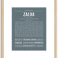 Zaida | Name Art Print