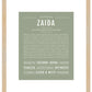 Zaida | Name Art Print