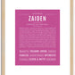 Zaiden | Name Art Print