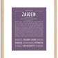 Zaiden | Name Art Print