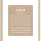 Zaiden | Name Art Print