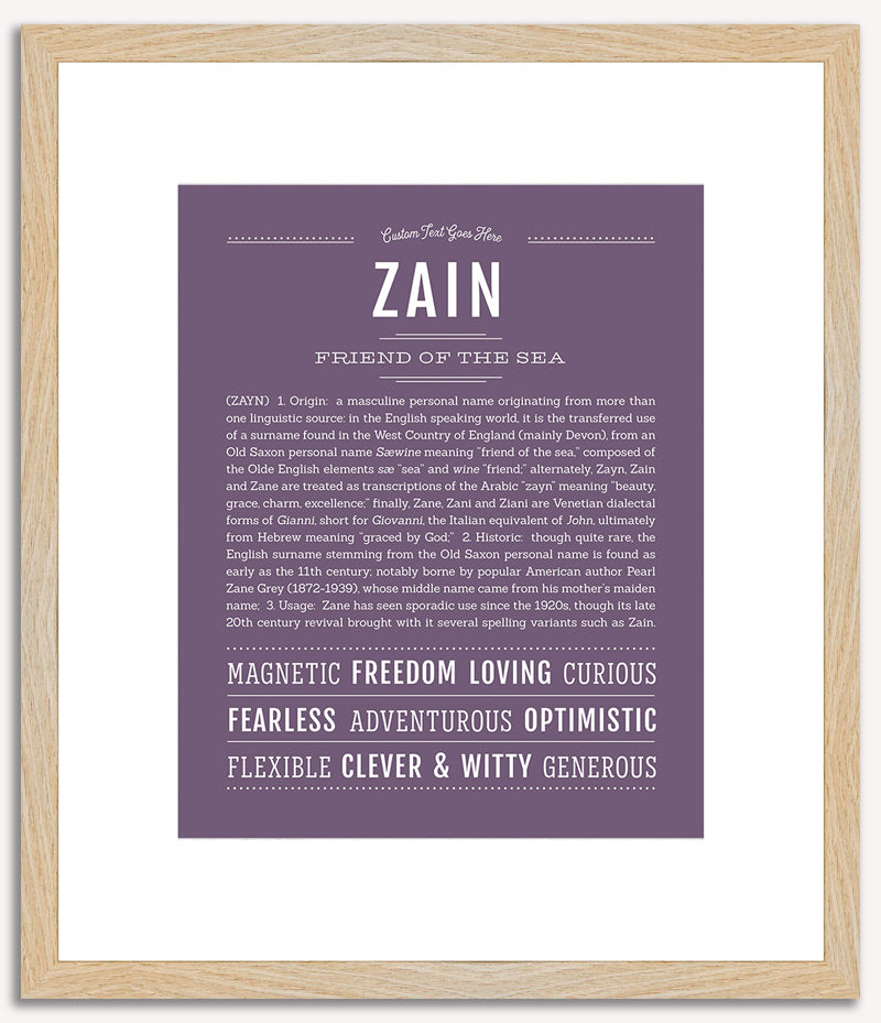 Zain | Name Art Print