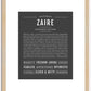 Zaire | Name Art Print