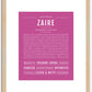 Zaire | Name Art Print