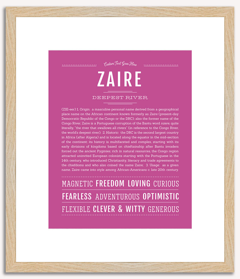 Zaire | Name Art Print