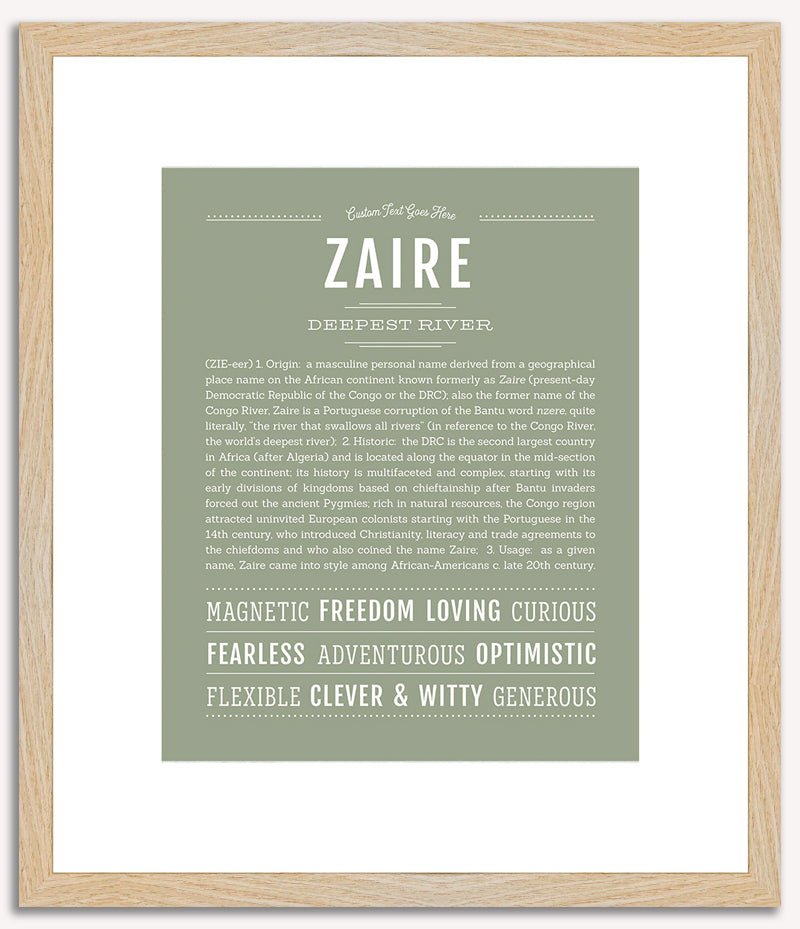 Zaire | Name Art Print