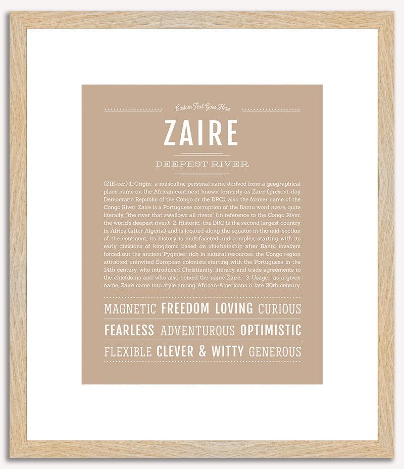 Zaire | Name Art Print