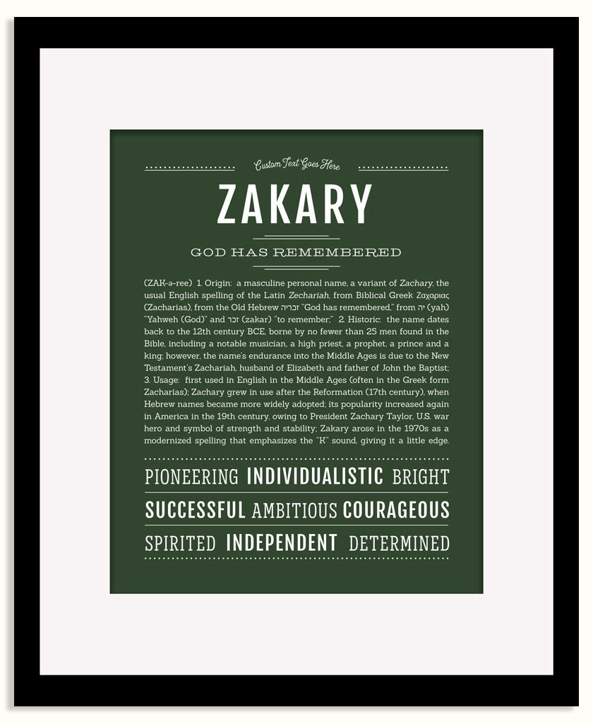 Frame Options | Deep Forest | Black Frame, Matted