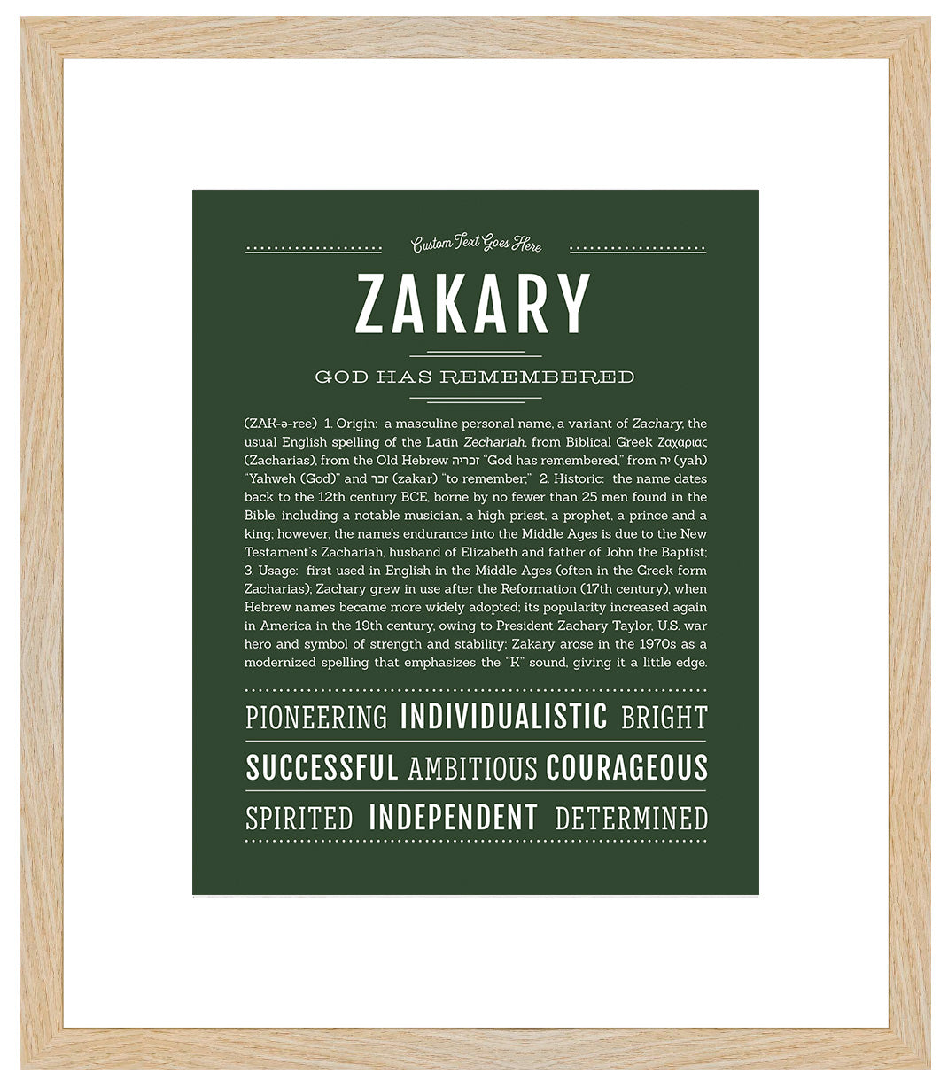 Frame Options | Deep Forest | Maple Frame, Matted