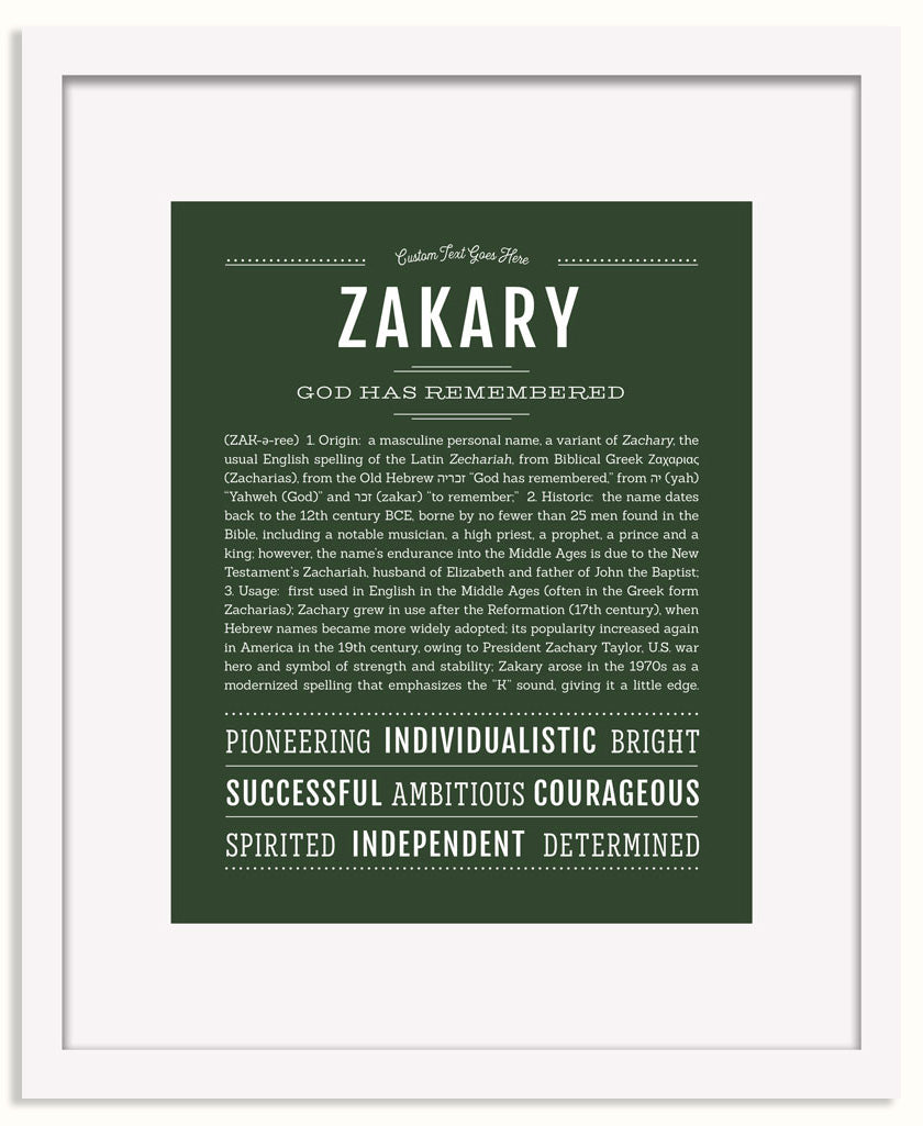 Frame Options | Deep Forest | White Frame, Matted