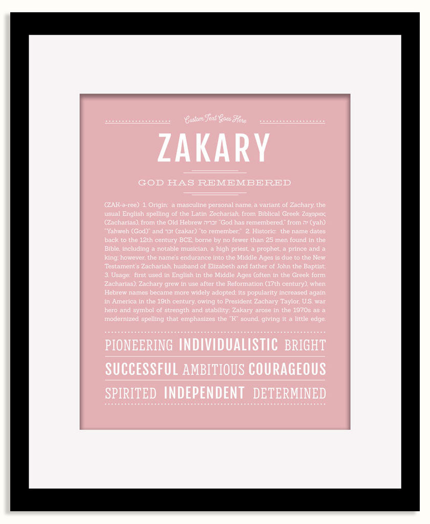 Frame Options | Dusty Rose | Black Frame, Matted
