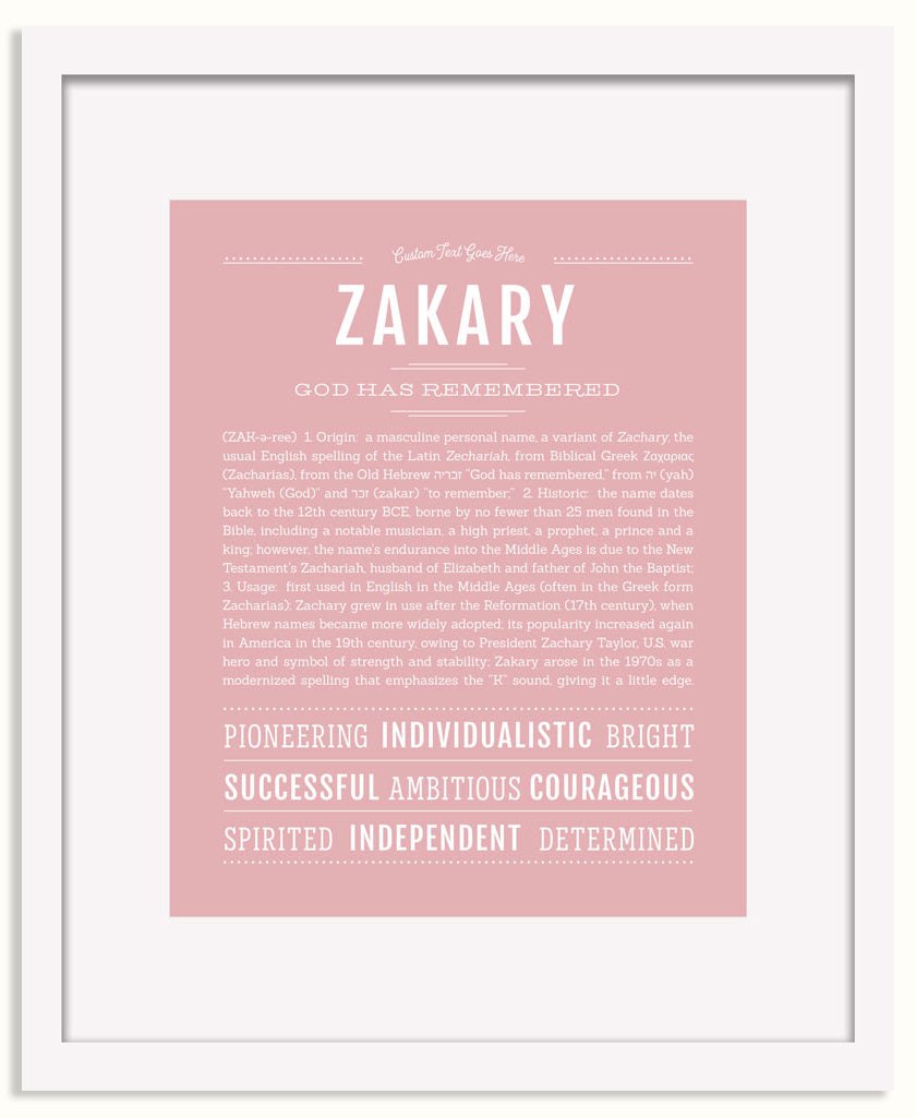 Frame Options | Dusty Rose | White Frame, Matted