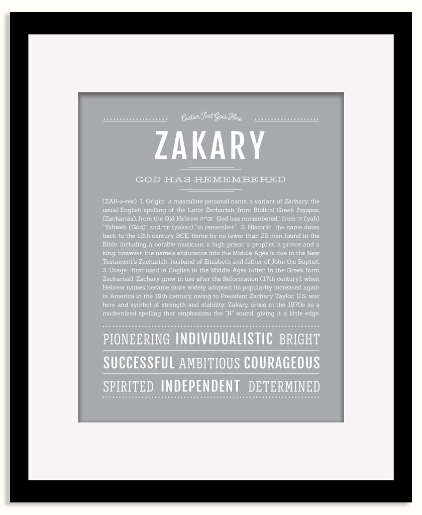 Frame Options | Light Gray | Black Frame, Matted
