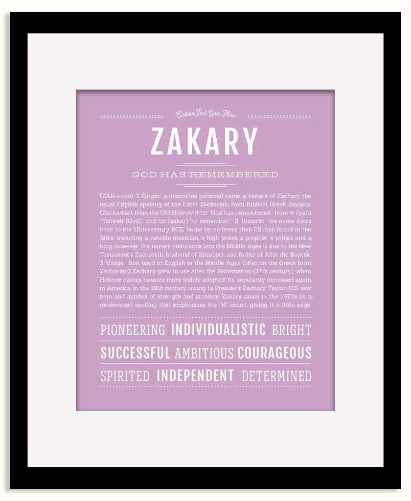 Frame Options | Lilac | Black Frame, Matted