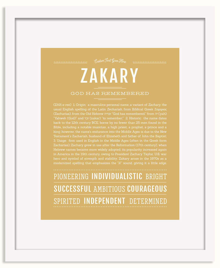 Frame Options | Matte Gold | White Frame, Matted