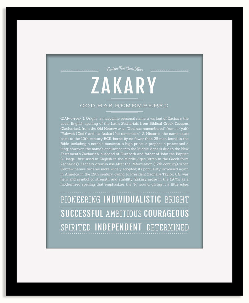 Frame Options | Powder Blue | Black Frame, Matted