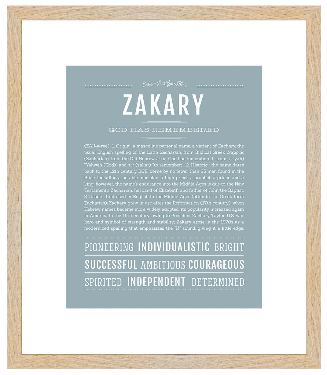 Frame Options | Powder Blue | Maple Frame, Matted