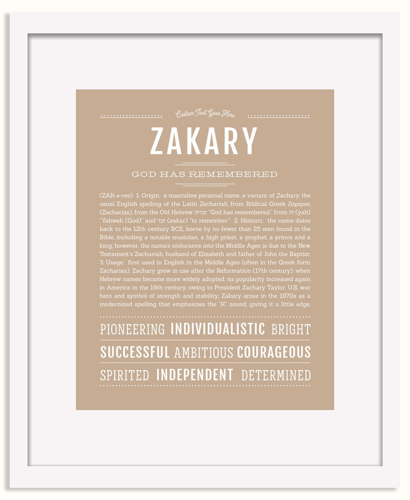 Frame Options | Tan | White Frame, Matted