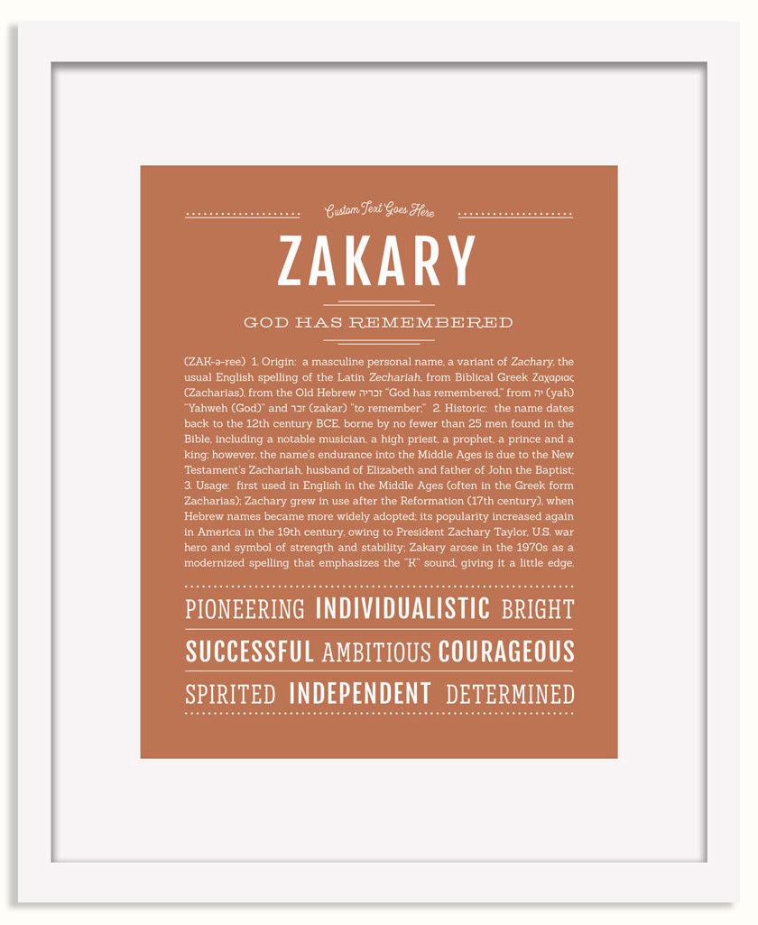 Frame Options | Terra Cotta | White Frame, Matted
