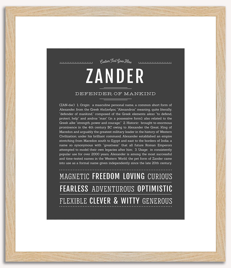 Zander | Name Art Print