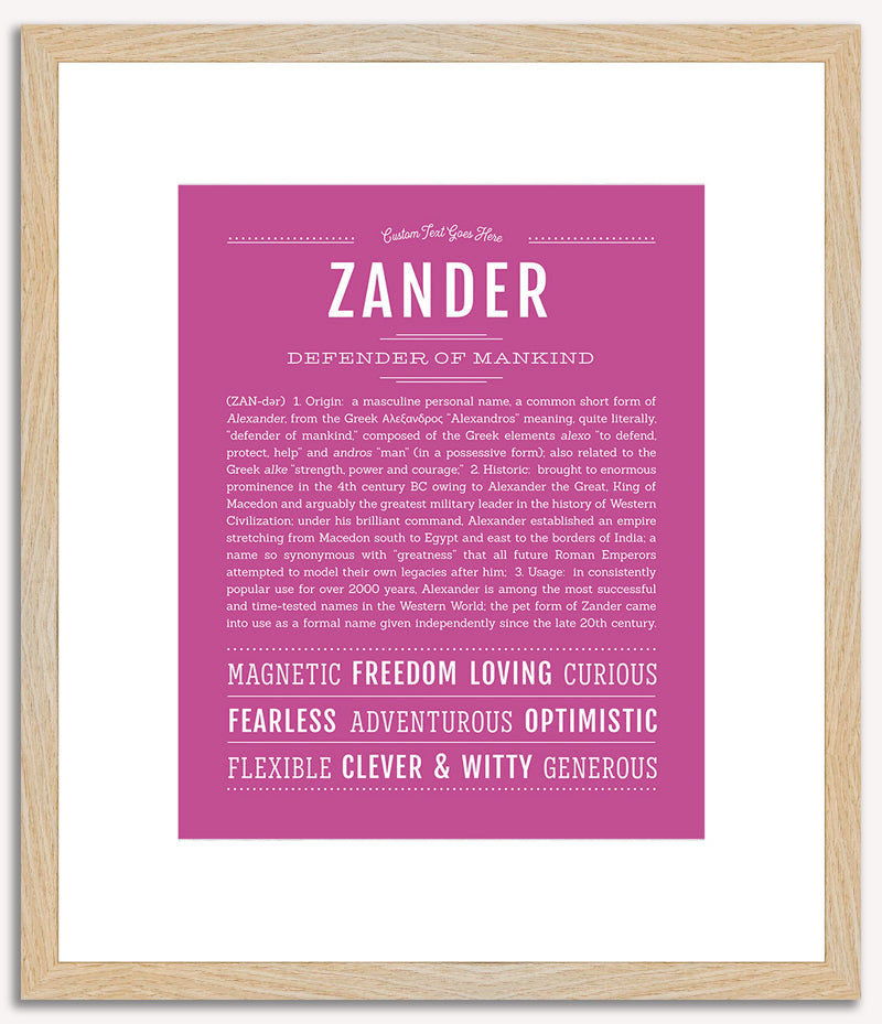 Zander | Name Art Print