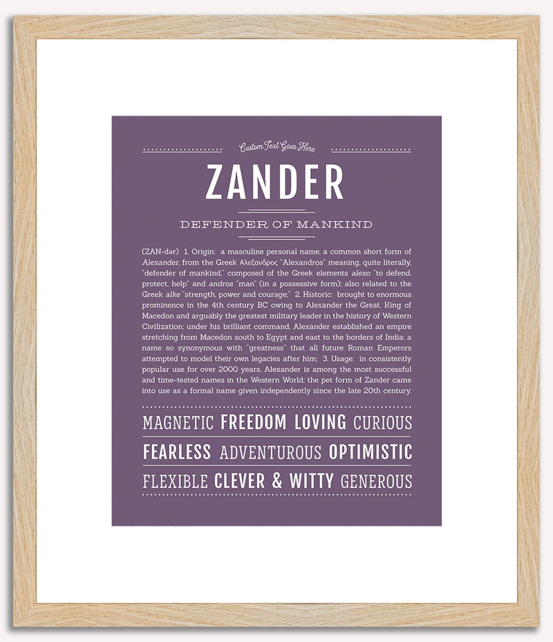 Zander | Name Art Print