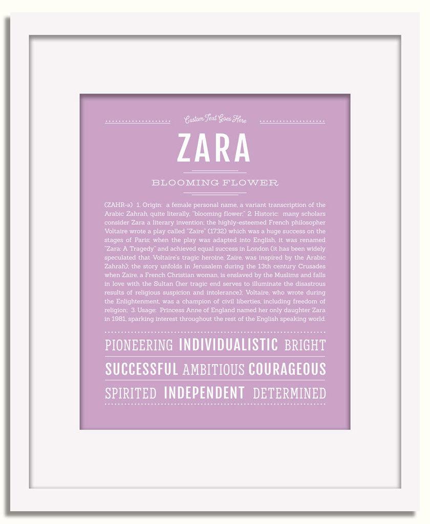 Frame Options | Lilac | White Frame, Matted